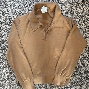 100% Cotton Calvin Klein Nuetral Long Sleeve Collared Shirt Women’s Medium